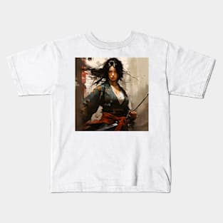 Samurai Lady Kids T-Shirt